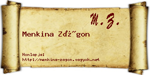 Menkina Zágon névjegykártya